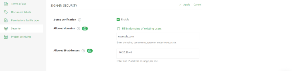 IP restrictions
